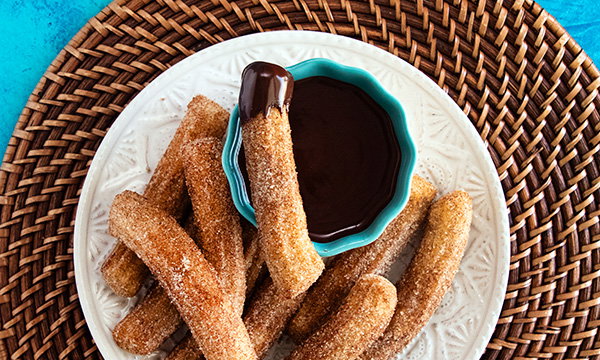 Churros with Chocolate Dipping Sauce